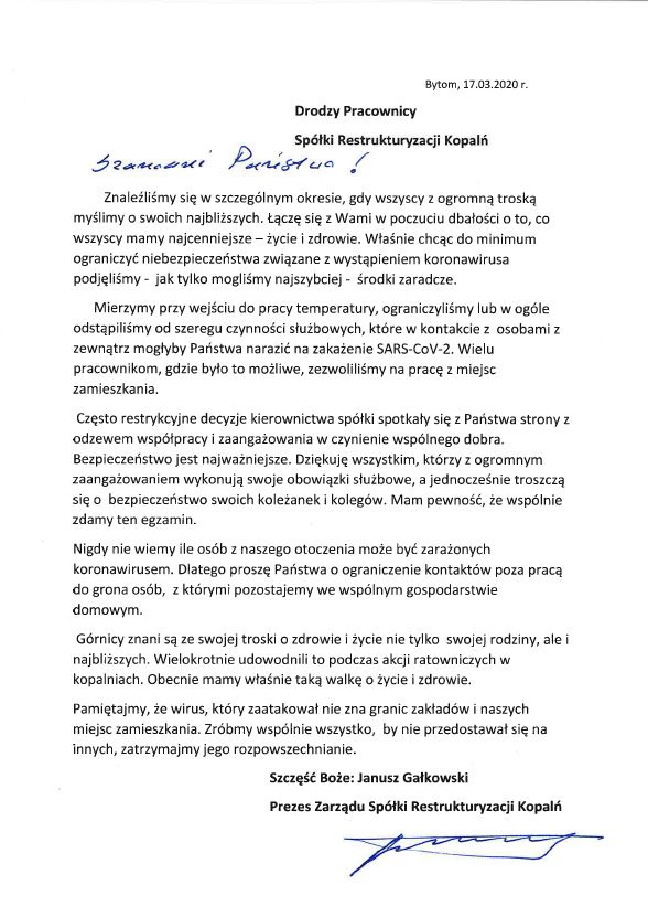 prezesa do załogi