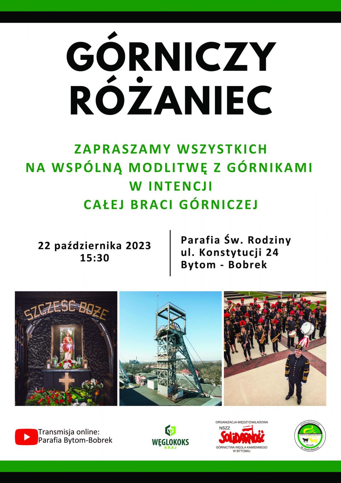 Zaproszenie na górniczy różaniec