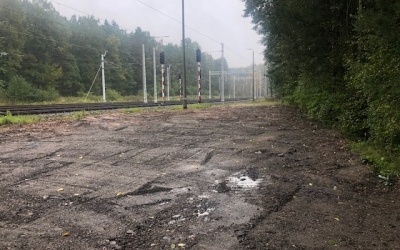 uprzątnięty teren bocznicy KWK Boże Dary