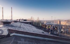Remont dachu budynku dyrekcji kopalni Wieczorek